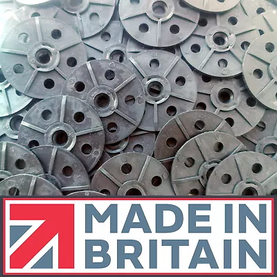 PLASTIC 50mm WASHERS INSULATION BOARDS Fixings Disks Celotex Marmox Kingspan • £2.35