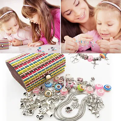 £9.99 • Buy Bracelet Making Set Jewellery Making Kits Bamboo Gift Box DIY Arts Girls Charm