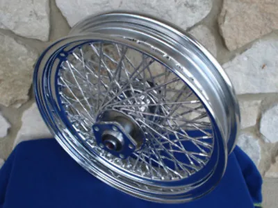 16  Twisted 80 Spoke Chrome Front Wheel For Harley Heritage Fatboy 1984-99 • $189