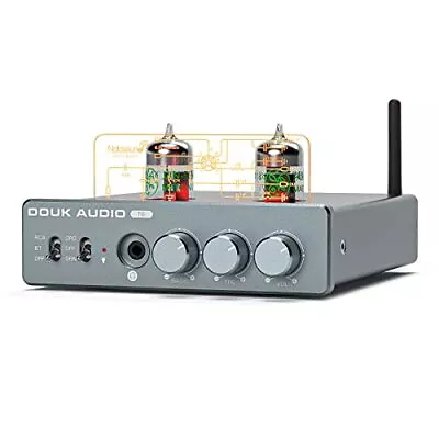 HiFi Valve Tube Amplifier Bluetooth 5.1 Receiver Stereo Headphone Amp 80W×2 • £175.05