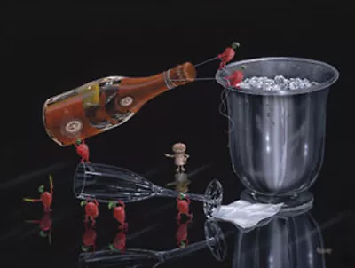 Michael Godard -  Prepare The Perfect Pour  (SN)  - Giclée On Canvas  • £2423.06