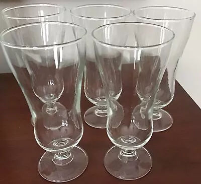 Vintage Parfait Cordial Glasses Heavy Glass Set Of 5  6” High • $6.50