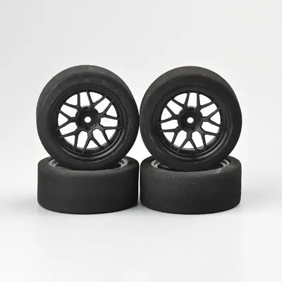 $22.79 • Buy 4Pcs 12mm Hex Foam Racing Tires & Wheels Offset For HSP HPI RC 1:10 On-Road Car