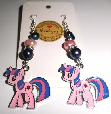 Earrings Freshwater Pearl My Little Pony Handmade USA NEW TWILIGHT SPARKLE • $11