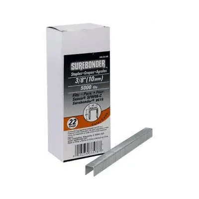 Surebonder 300-38-5M 3/8-Inch 22 Gauge Upholstery Staples 5000 Count • $12.99