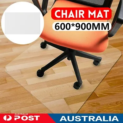 $27.49 • Buy Vinyl Plastic Floor Mat Office Chair Mat Protector Carpet Durable 600x900mm AU