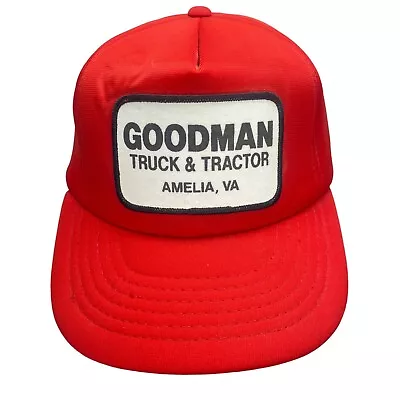 Goodman Truck Tractor SnapBack Hat Amelia Virginia Red • $9.95