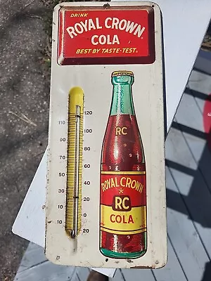 Vintage Rare 3D Crown Cola Thermometer-Best By Taste Test - RC COLA 1935-55 Sign • $189