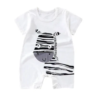 Toddler Baby Boys Girls Cute Romper Jumpsuit Clothes Kids Short Sleeve Playsuit♧ • £3.49