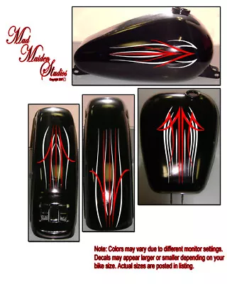 Motorcycle Pinstripe Decal Set Pick Your Colors Honda Harley Victory Yamaha • $44.99