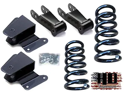 1973-1979 Ford F150 F100 2 F 4 R Lowering Coil Springs Shackles Hangers Drop Kit • $1231.66