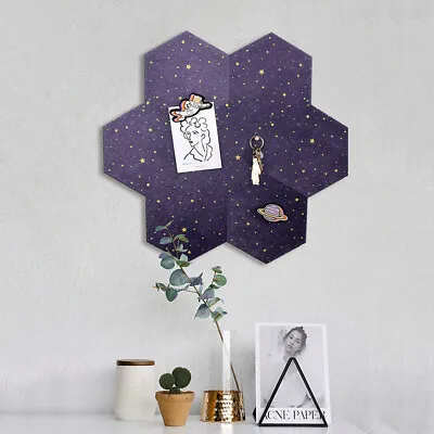 £3.32 • Buy Hexagon Moon Star Felt Board Letter Message Board Photo Display DIY Wall Decor