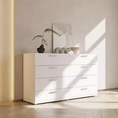 Modern 8 Drawer Wood Dresser Home Chest Of Drawers For Bedroom Storage Cabinet • $185.99