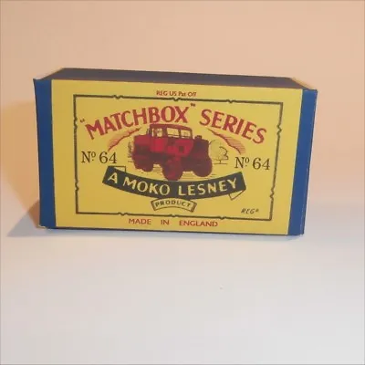 Matchbox Lesney 64a Scammell Army Tow Truck B Style Repro Box • $12.99