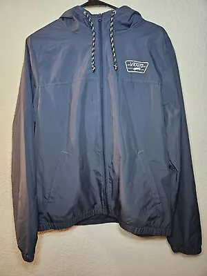 Vans Navy Blue Windbreaker Hooded Jacket | XL • $20