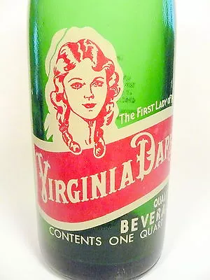 Vintage ACL Soda Bottle: VIRGINA DARE Of NEW KENSINGTON  PA - 32 OZ VINTAGE ACL • $14.99