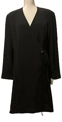 VTG 90's NWTs $698 Badgley Mishka Women's Black Long Evening WrapJacket SZ 14 • $150