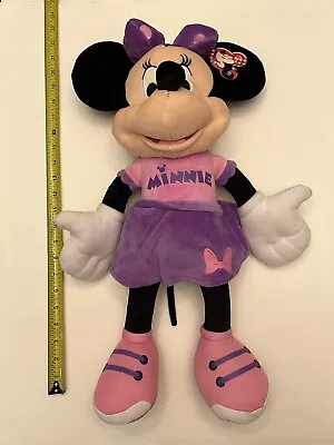 Disney Minnie Mouse 22inch Pink & Purple Polkadot Bow Plush Stuffed Animal Toy • $6.95