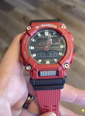 Casio Men's G-Shock Analog-Digital Resin Red Resin Strap Watch GA900-4A • $25