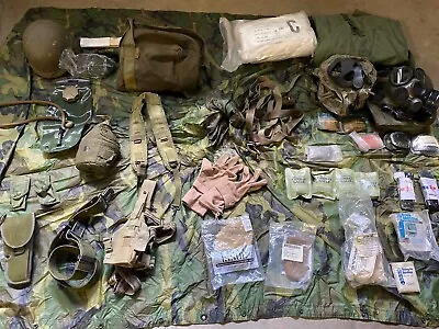 Military Surplus Bulk Lot 35+ Items. Gas Mask And Carrier Poncho Seabag • $0.99