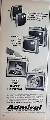 Lot Of 3 Vintage Admiral TV Print Ads 19  Portables Happy Mediums • $21.99