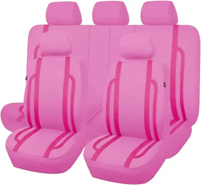 Flying Banner Universal Car Seat Covers Protectors Rear Split Pink Auto Interior • $32.99