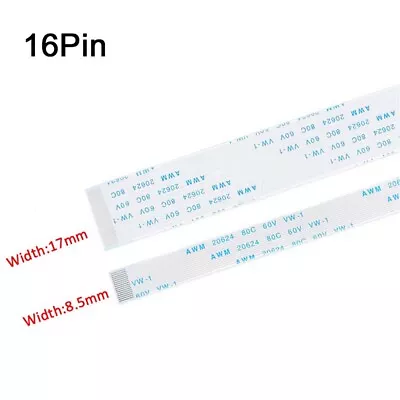 16Pin FFC Flexible Flat Cable Ribbon 0.5 / 1.0mm Pitch AWM 20624 Length 6 - 40CM • $1.58