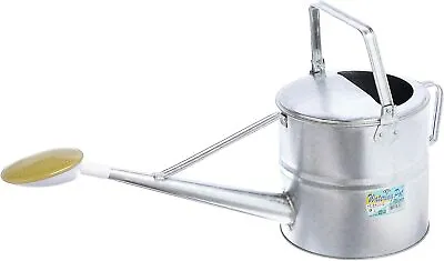 Onoe Japanese Sprinkling Watering Can Galvanized Steel 9L Silver Brand New EMS • £74.25