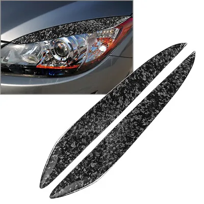 Pair Headlight Eyebrow Eyelid Cover For Mazda 3 BL 2009 2010 2011 2012-2013 • $28.52