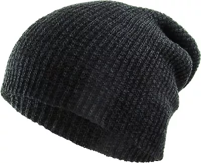 Slouchy Beanie Baggy Fit Winter Knit Ski Hat Skull Cap Oversized Heather • $10.99