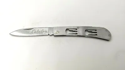 Cabela's Stainless Steel Folding Pocket Knife Plain Edge Lockback Tools-n-Handle • $9.59