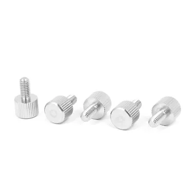 Computer PC Case Stainless Steel Flat Head Knurled Thumb Screw M4 X 8mm 5pcs • £5.02