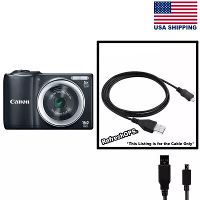 Canon PowerShot A810 10.0 MP Digital Camera USB Cable Transfer Cord Replacement • $13.89