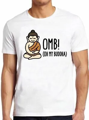 Oh My Buddha Funny Yoga Namaste Saying Vintage Tee T Shirt M50 • £6.35