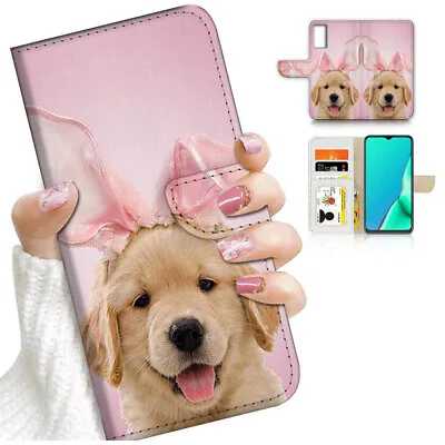 $13.99 • Buy ( For Oppo A57 / A57S ) Wallet Flip Case Cover AJ24379 Puppy Dog