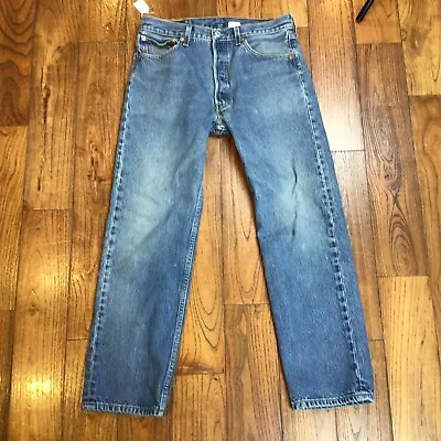 Vintage LEVIS 501 Button-Fly Jeans Men’s 34x33 (32x29) Shrink-To-Fit 501-0000 • $35