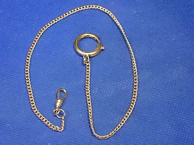 Vintage Unbranded 12 K GF Pocket Watch Chain Small Albert Links 14  • $45