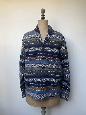 Rare Universal Works Utility Chore Jacket With Aztec/Native Shawl Collar • £160