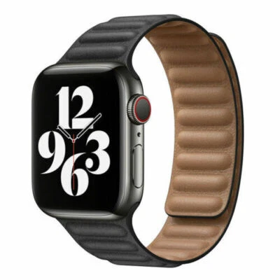 $13.82 • Buy For 41/ 45mm Apple Watch Series 8 7 6 5 4 3 2 Leather Link Band Magnetic Strap