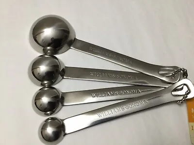 New Williams Sonoma Stainless Steel  Measuring Spoons Set Of 4 • $9.95