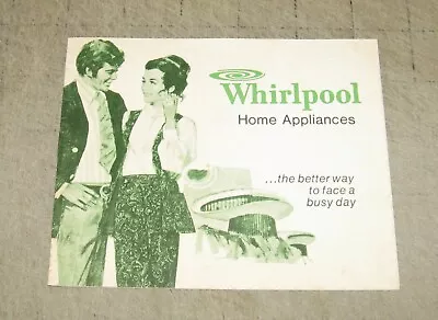 Vintage (Pre Zip-Code) WHIRLPOOL HOME APPLIANCES Mini Catalog Brochure Booklet • $10