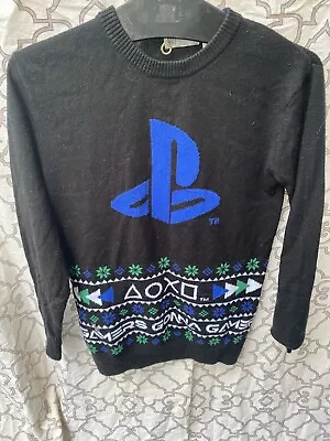 $19.99 • Buy Playstation Christmas Holiday Kids Ugly Sweater Sweatshirt Size 12-14 Gamer