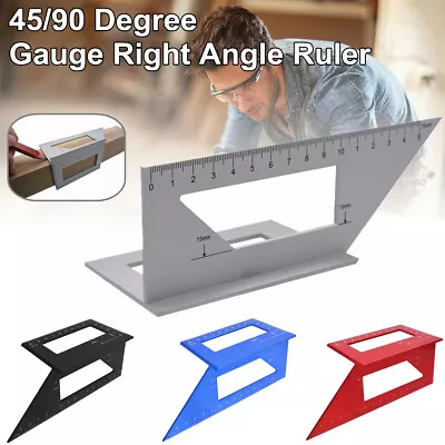 45/90 Degree Gauge Right Angle Ruler Measuring Woodworking Measuring Protractor • $9.43