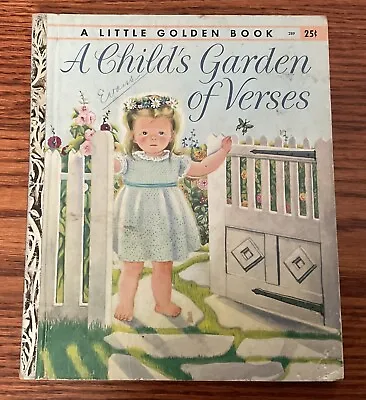 A Child’s Garden Of Verses ~ A Little Golden Book ~  Eloise Wilkin 1st Ed. 1957 • $10.50