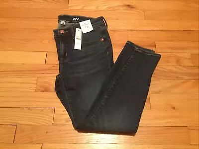 NWT Blue Sz 27 P J Crew Toothpick Denim 8High Rise Jeans • $23