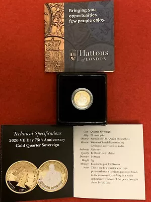 The 2020 VE Day 75th Anniversary Gold Quarter Sovereign • £150