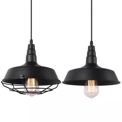 $19.98 • Buy Vintage Ceiling Hanging Pendant Light Warehouse Metal Barn Industrial Loft Lamp 