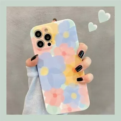 $8.79 • Buy Cute Colorful Flowers Phone Case For IPhone 13 Pro Max 12 Mini 11 X XS XR 7 8 SE