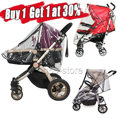 Baby Buggy Rain Cover Universal Raincover For Pushchair Stroller Pram Waterproof • £7.28