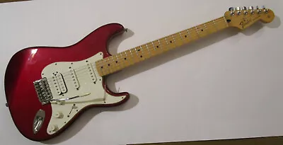 2009 Fender STRATOCASTER Contour Custom Body Burgundy & White Near Mint MZ9 Case • $560